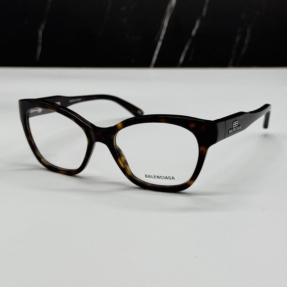 NEW BALENCIAGA BB0213O 002 CAT EYE HAVANA WOMEN EYEGLASSES BALENCIAGA - Picture 1 of 9